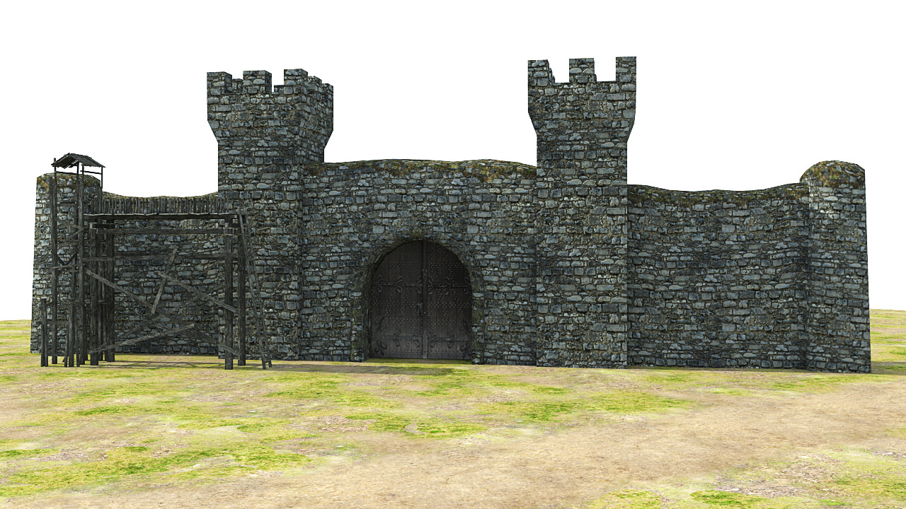 Medieval Fantasy Town Low-poly 3D model_58