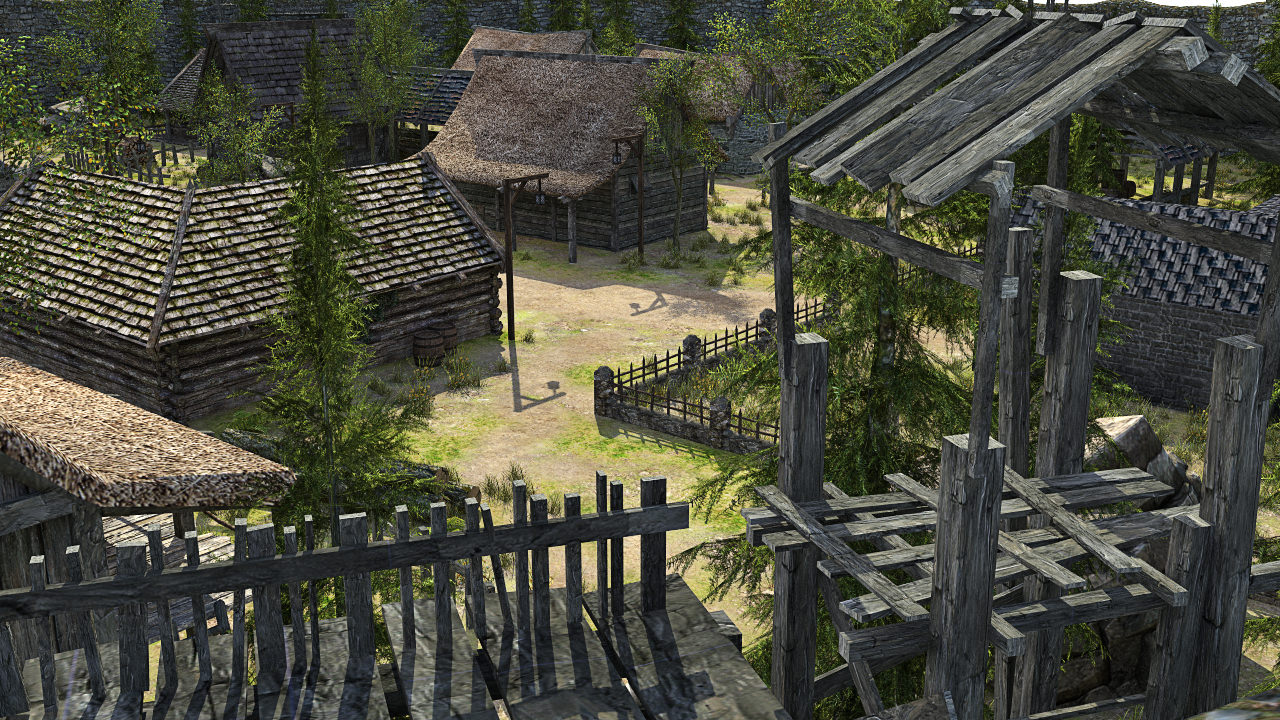 Medieval Fantasy Town Low-poly 3D model_14