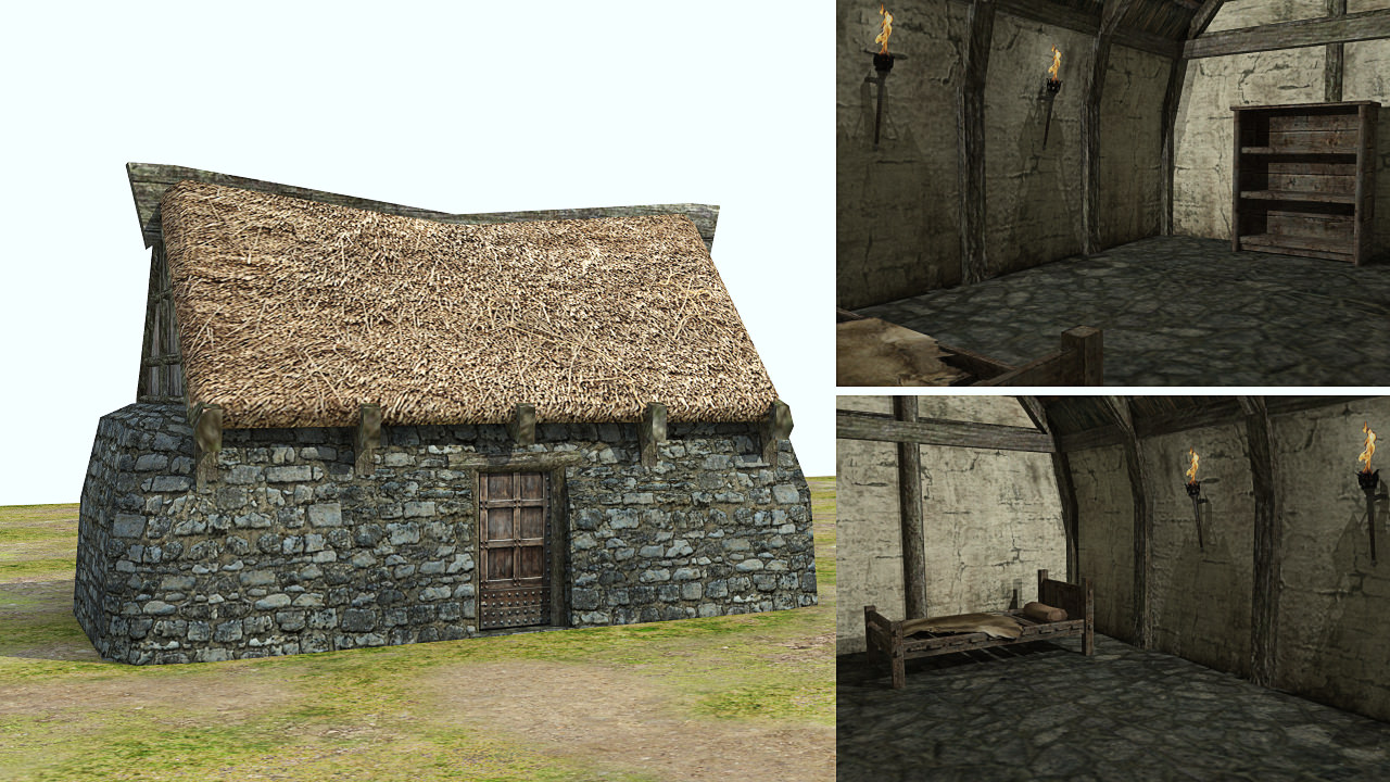 Medieval Fantasy Town Low-poly 3D model_23