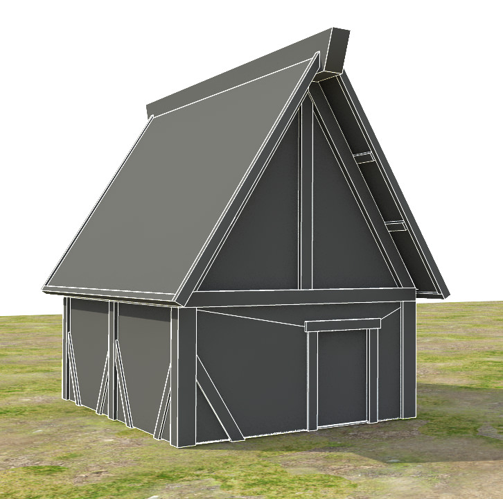 Medieval Fantasy Town Low-poly 3D model_27