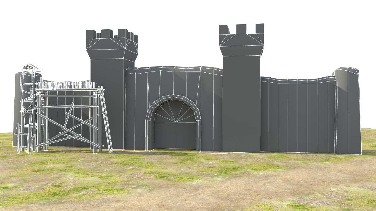 Medieval Fantasy Town Low-poly 3D model_57