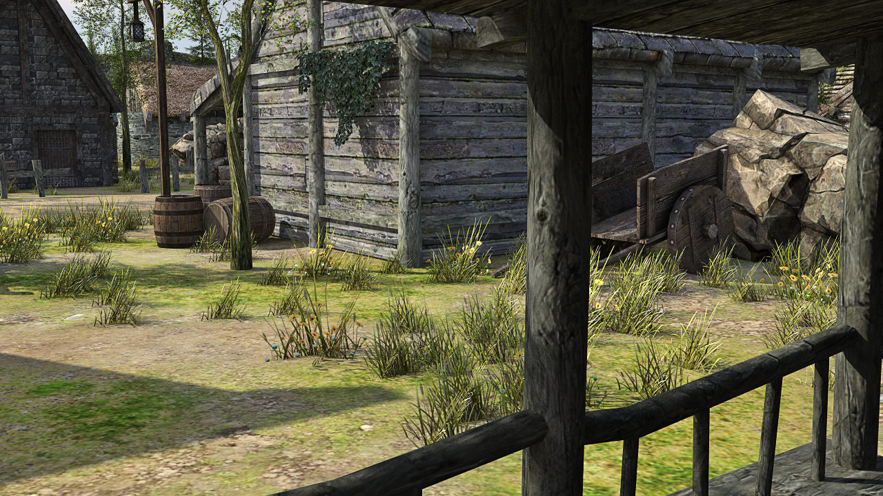 Medieval Fantasy Town Low-poly 3D model_9