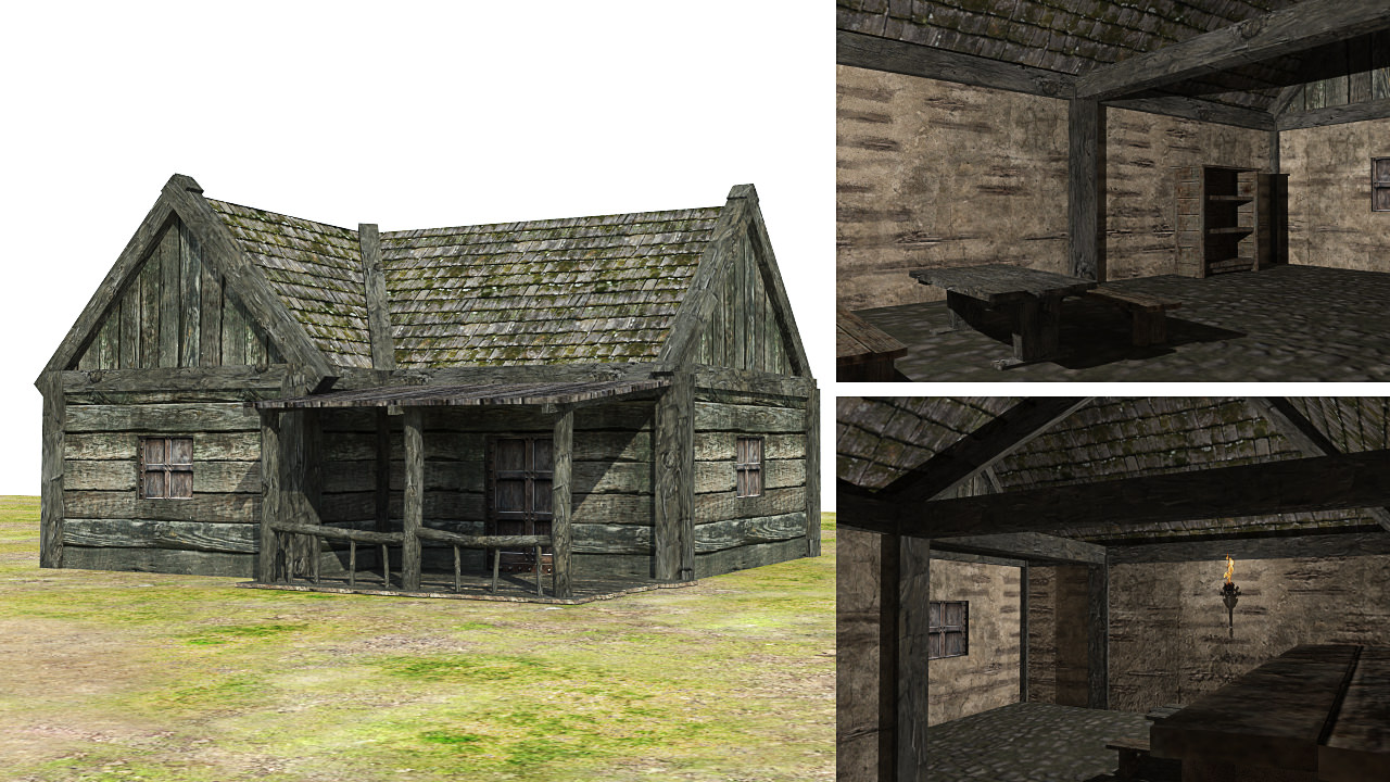 Medieval Fantasy Town Low-poly 3D model_43