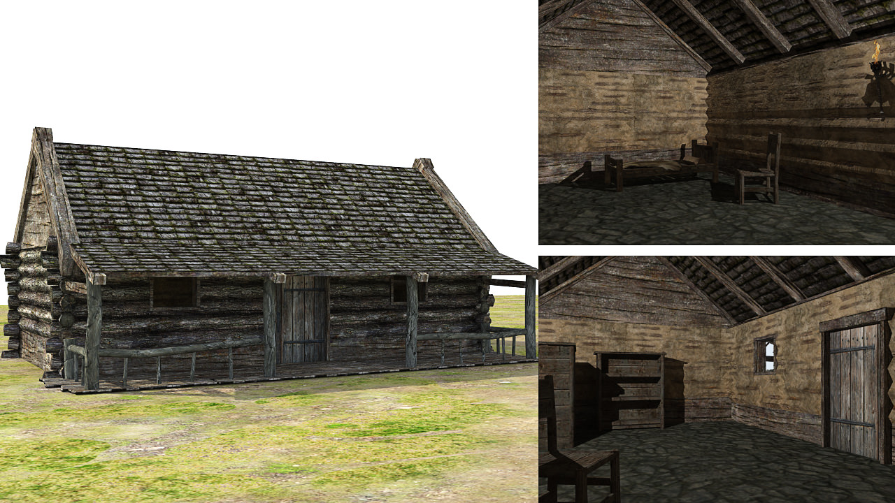 Medieval Fantasy Town Low-poly 3D model_36