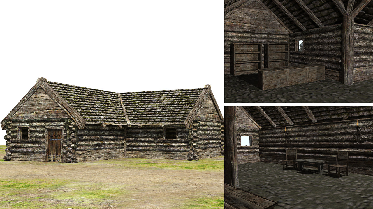 Medieval Fantasy Town Low-poly 3D model_44