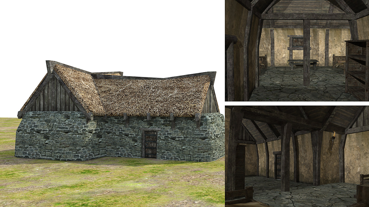 Medieval Fantasy Town Low-poly 3D model_35