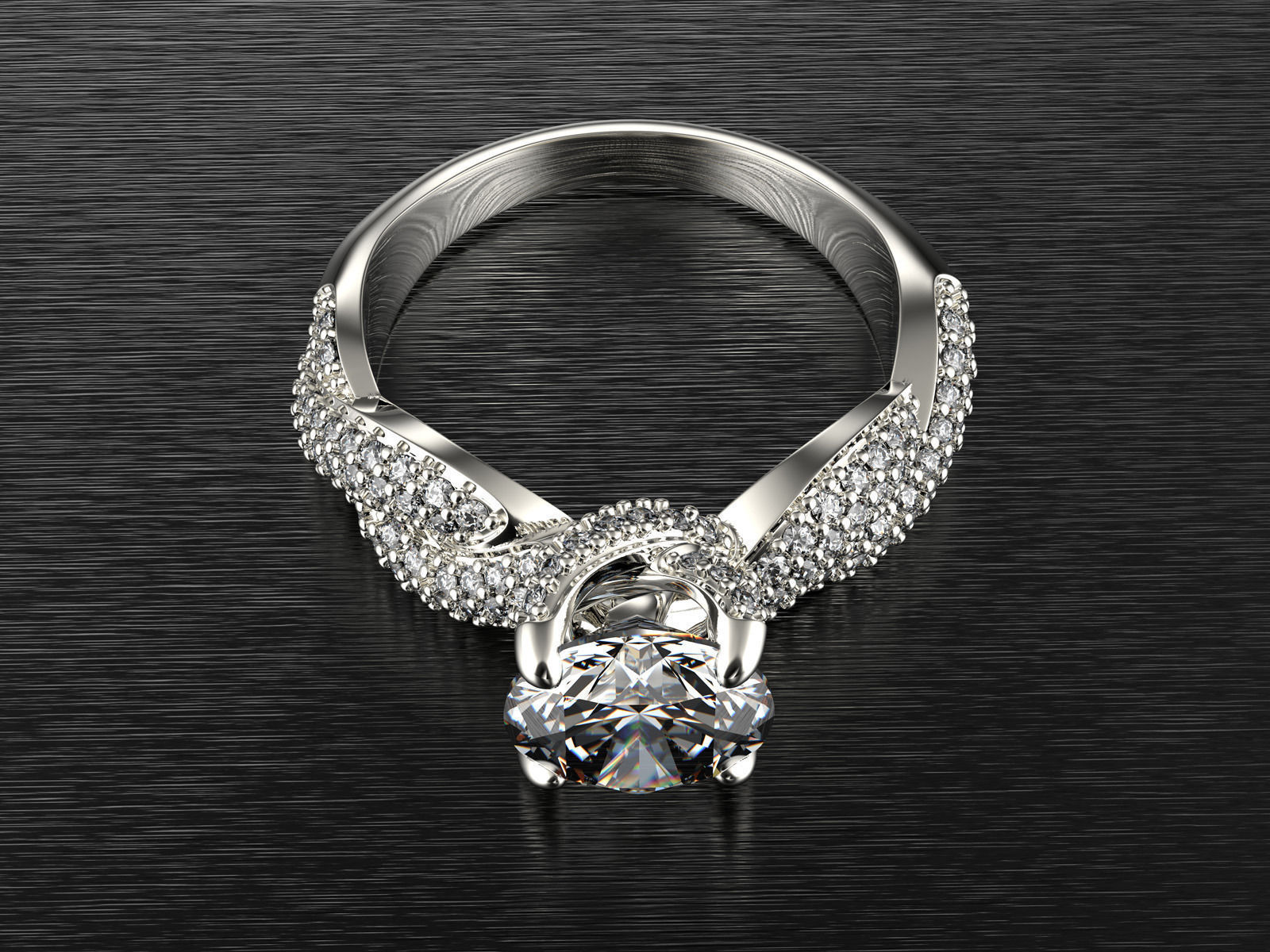 Engagement ring set 0078 3D print model_4