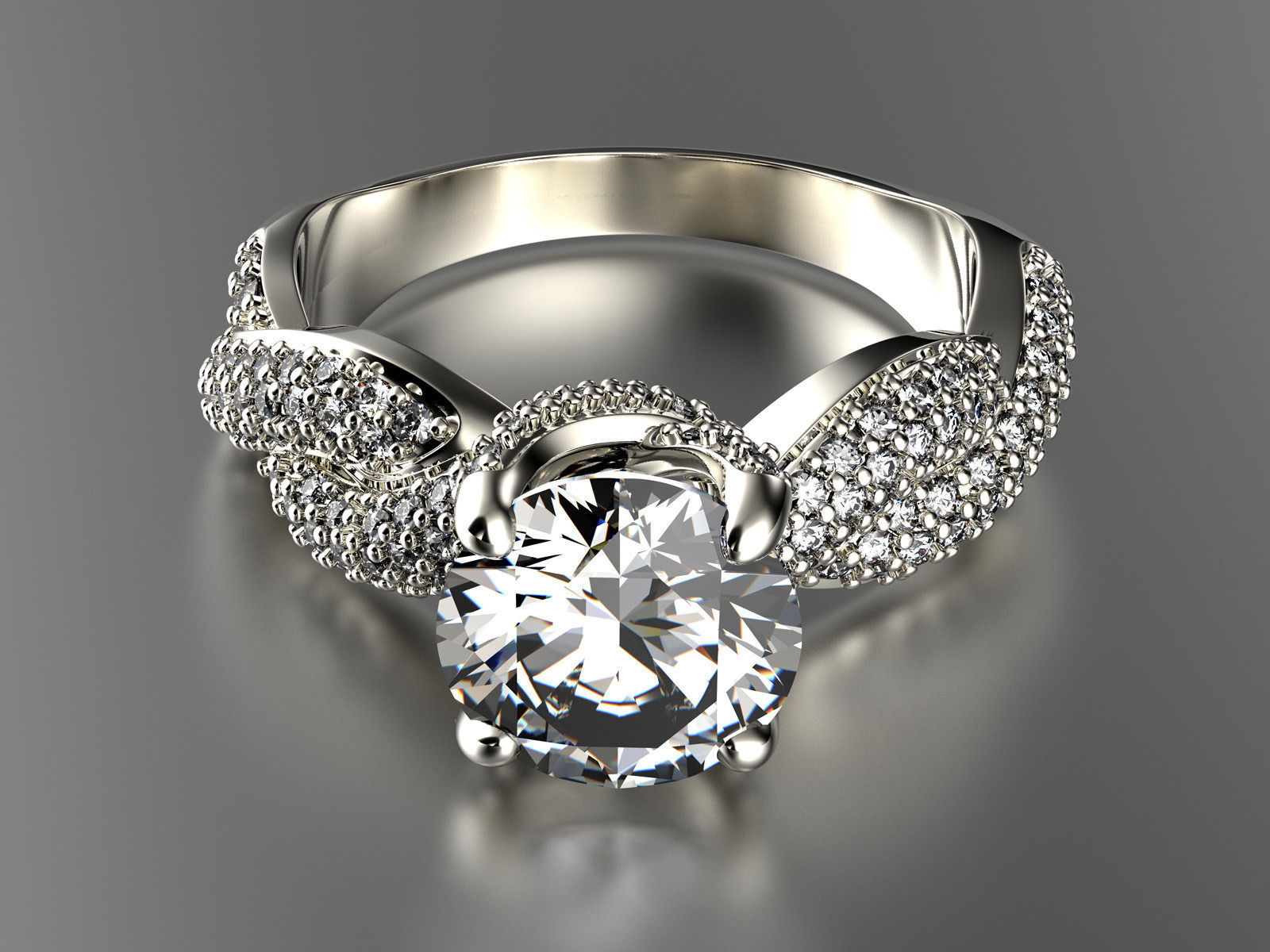 Engagement ring set 0078 3D print model_5