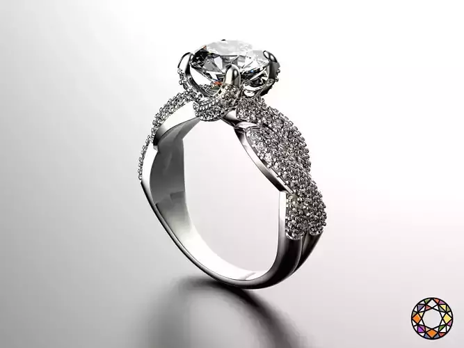 Engagement ring set 0078 3D print model
