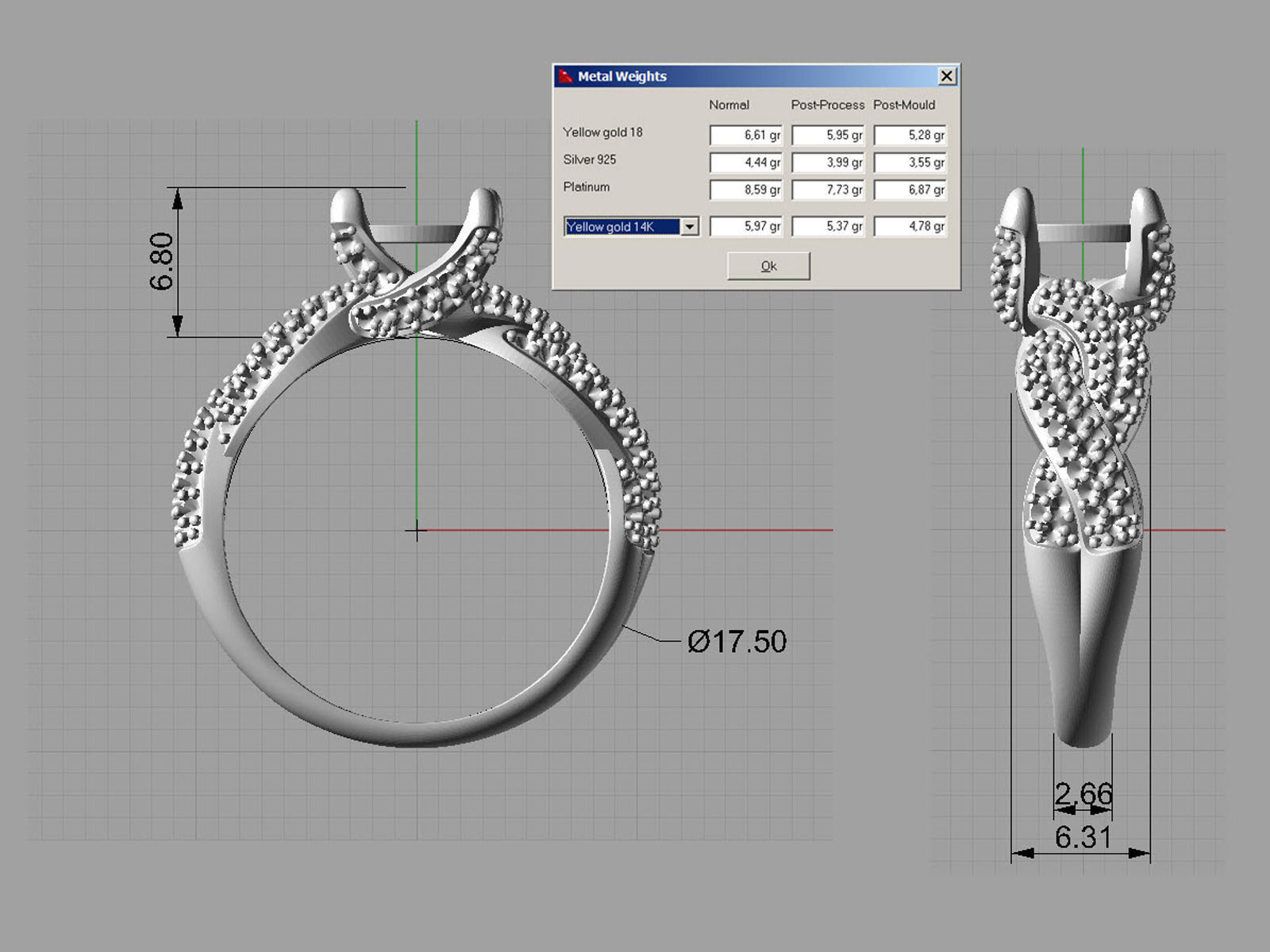 Engagement ring set 0078 3D print model_10