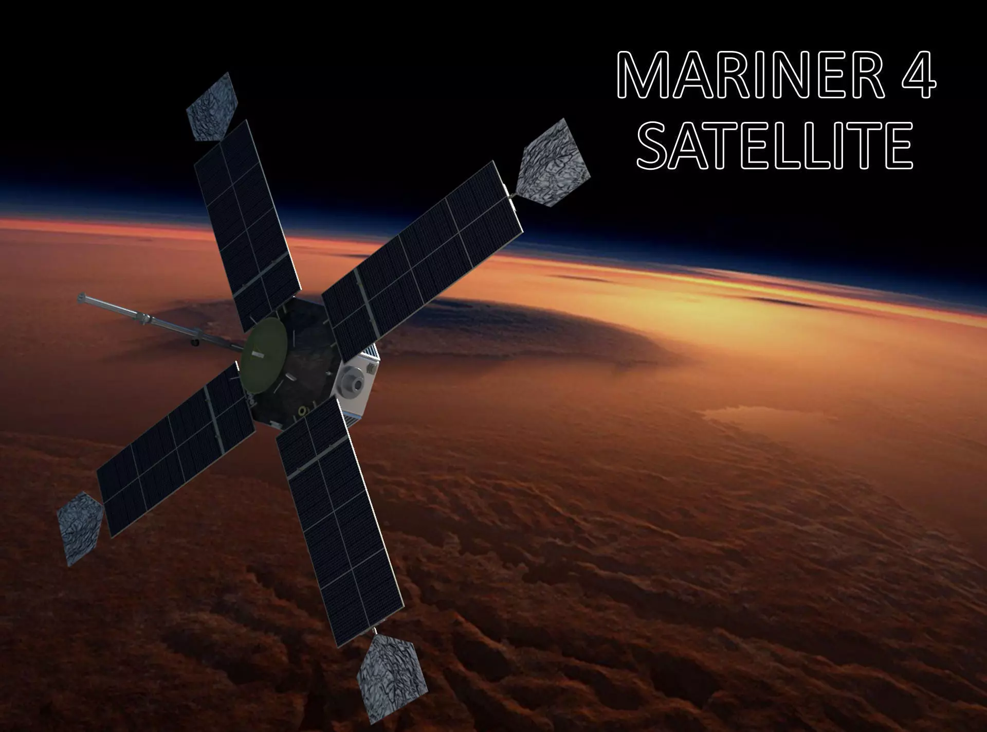 MARINER SATELLITE 3D model_0