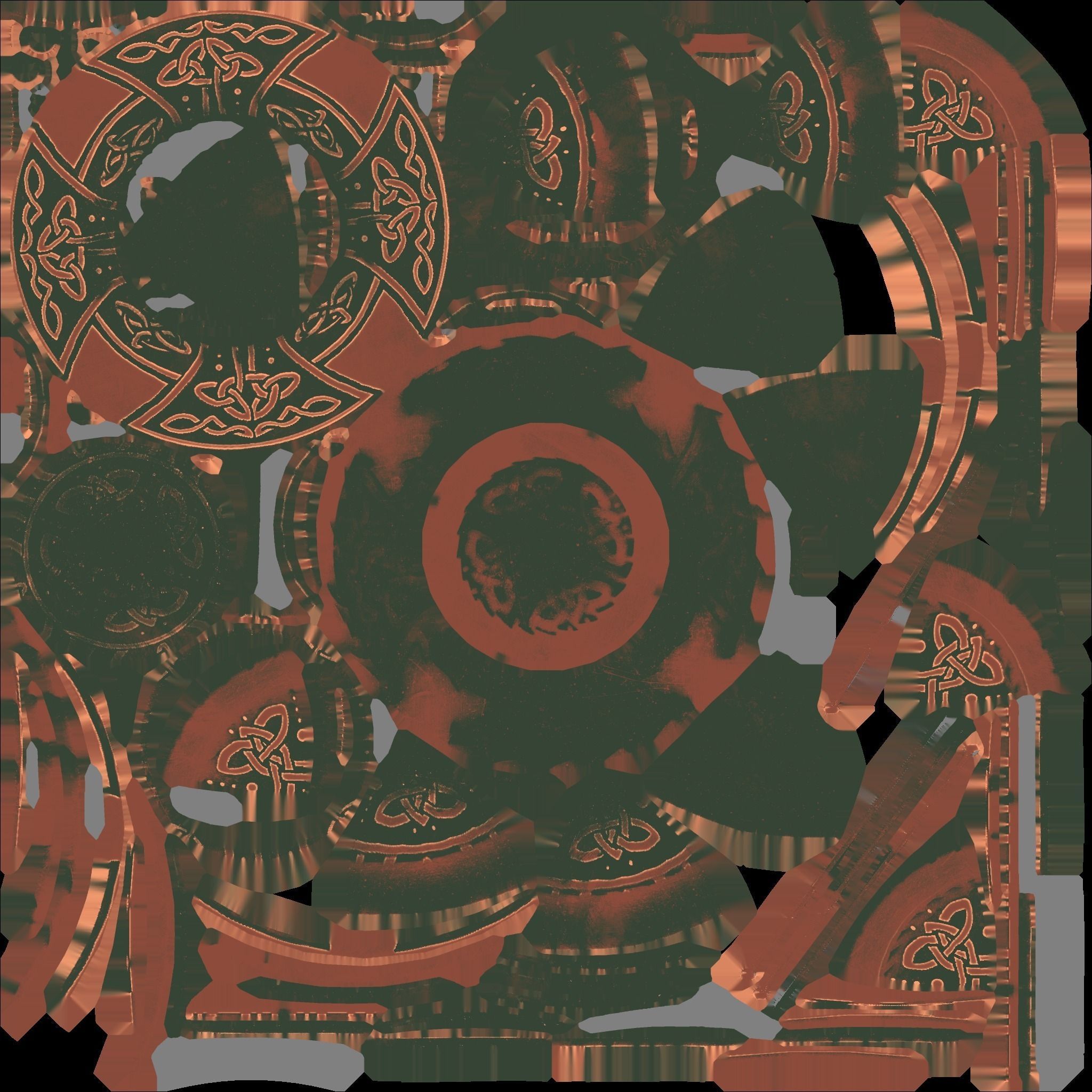 Garden Patio Fire Pit Low-poly 3D model_4