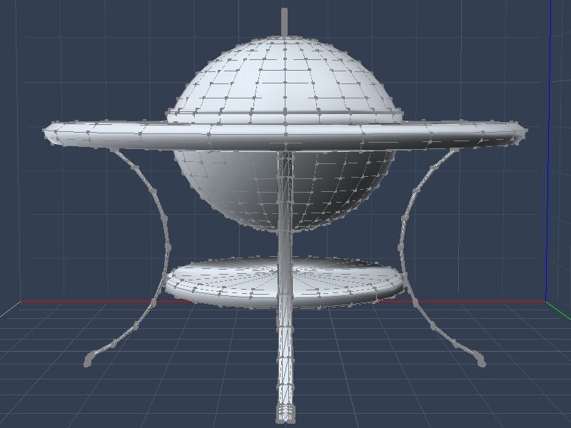 Garden Patio Fire Pit Low-poly 3D model_3