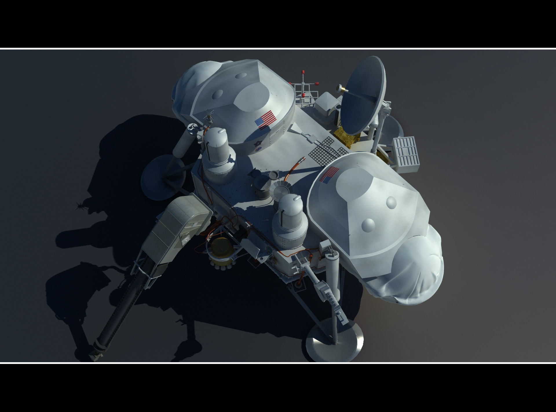 Viking mars lander 3D model_2