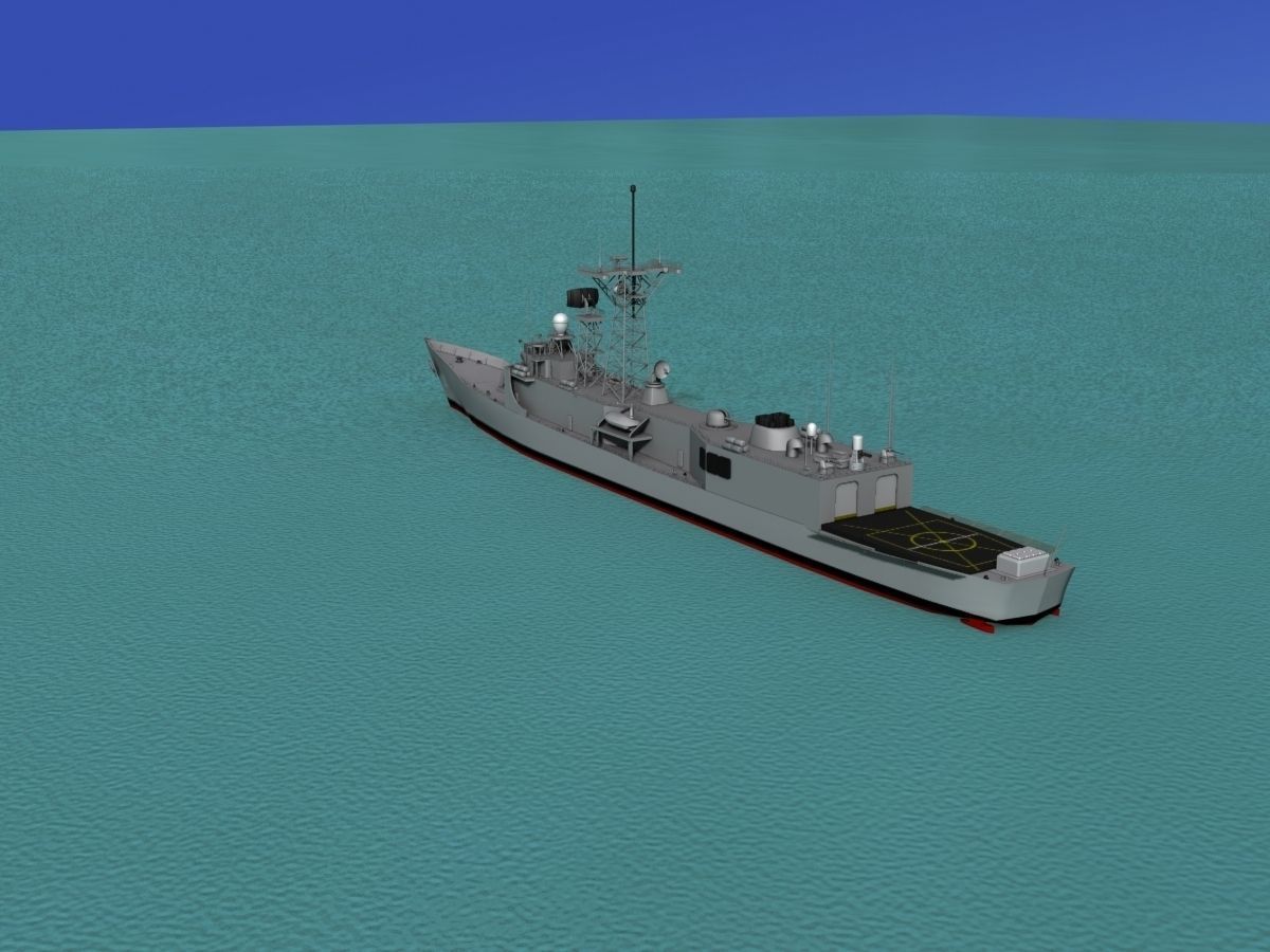FFG-17 Frigate HMAS Adelaide 3D model_1