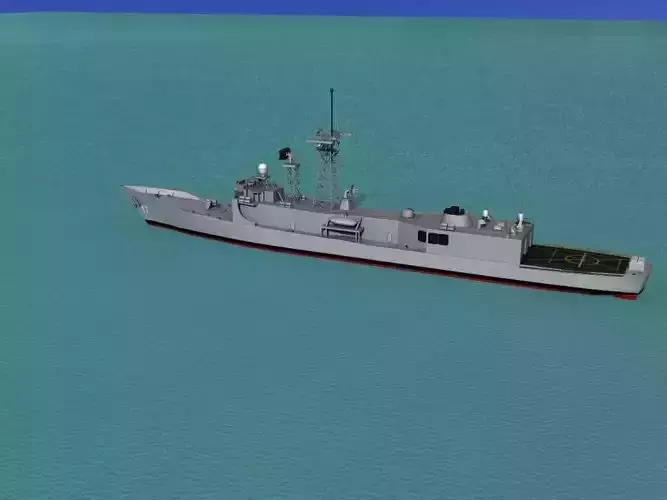 FFG-17 Frigate HMAS Adelaide 3D model