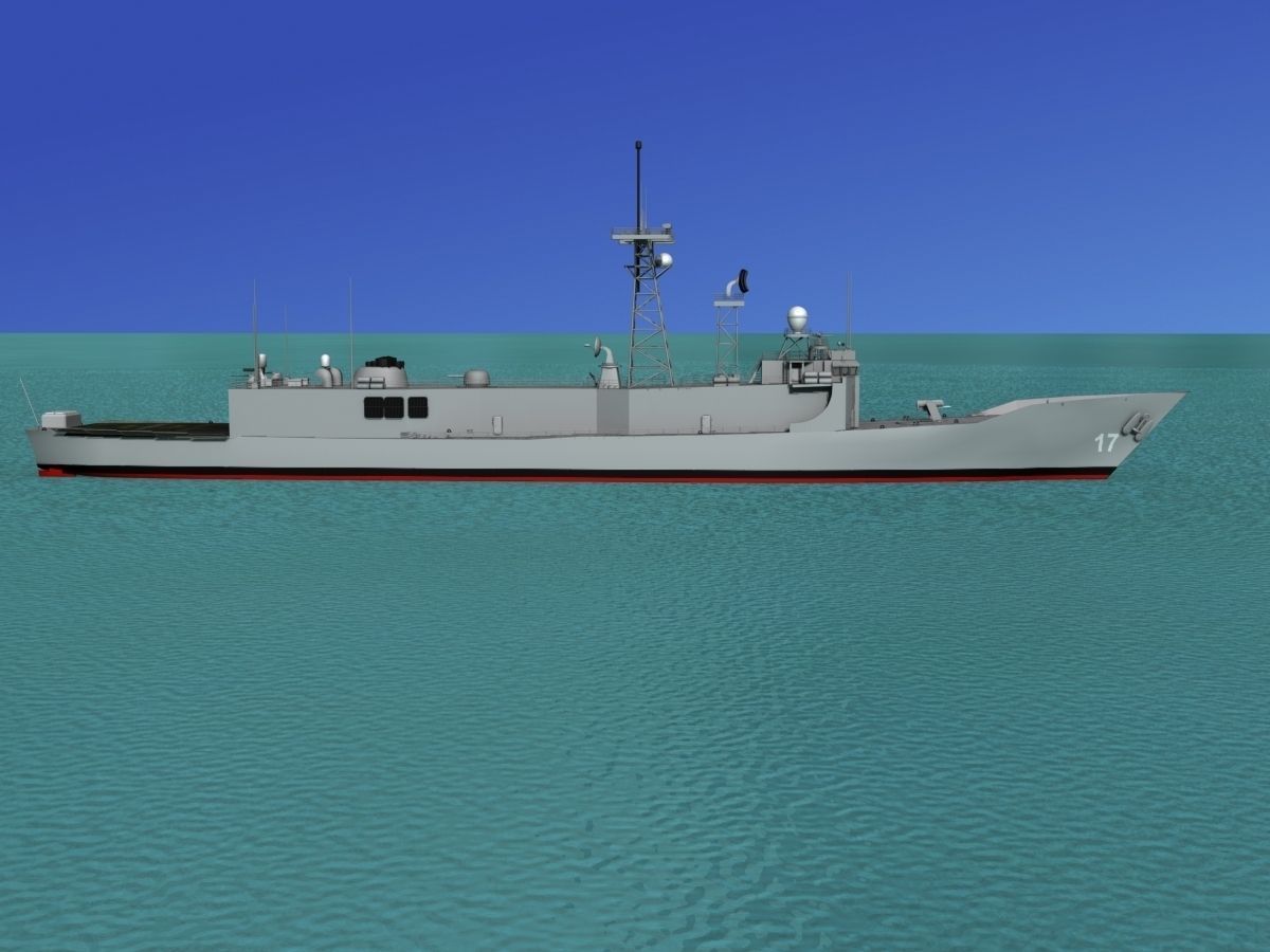 FFG-17 Frigate HMAS Adelaide 3D model_5
