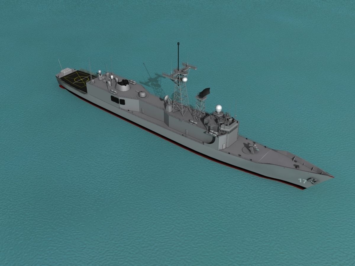 FFG-17 Frigate HMAS Adelaide 3D model_7
