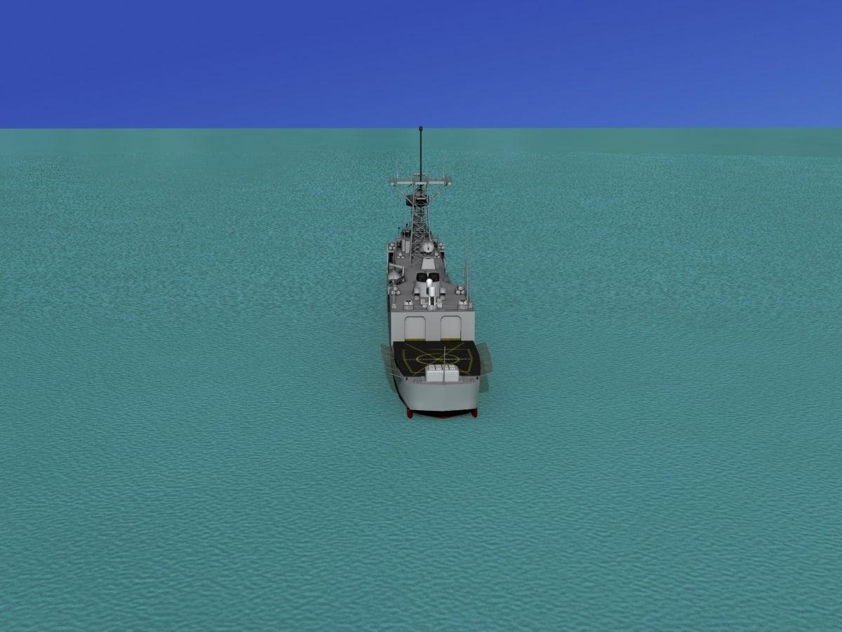 FFG-17 Frigate HMAS Adelaide 3D model_2