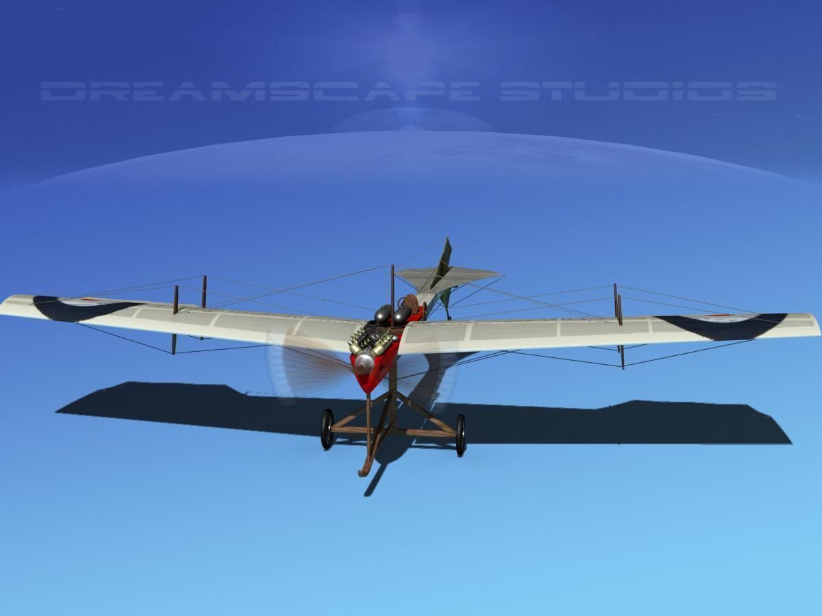 Antoinette Monoplane V02 3D model_1
