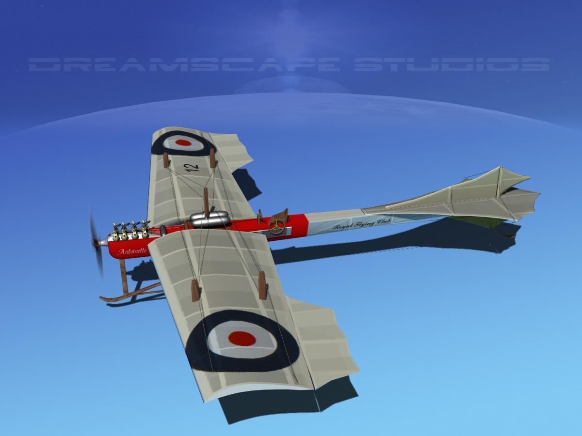 Antoinette Monoplane V02 3D model_9
