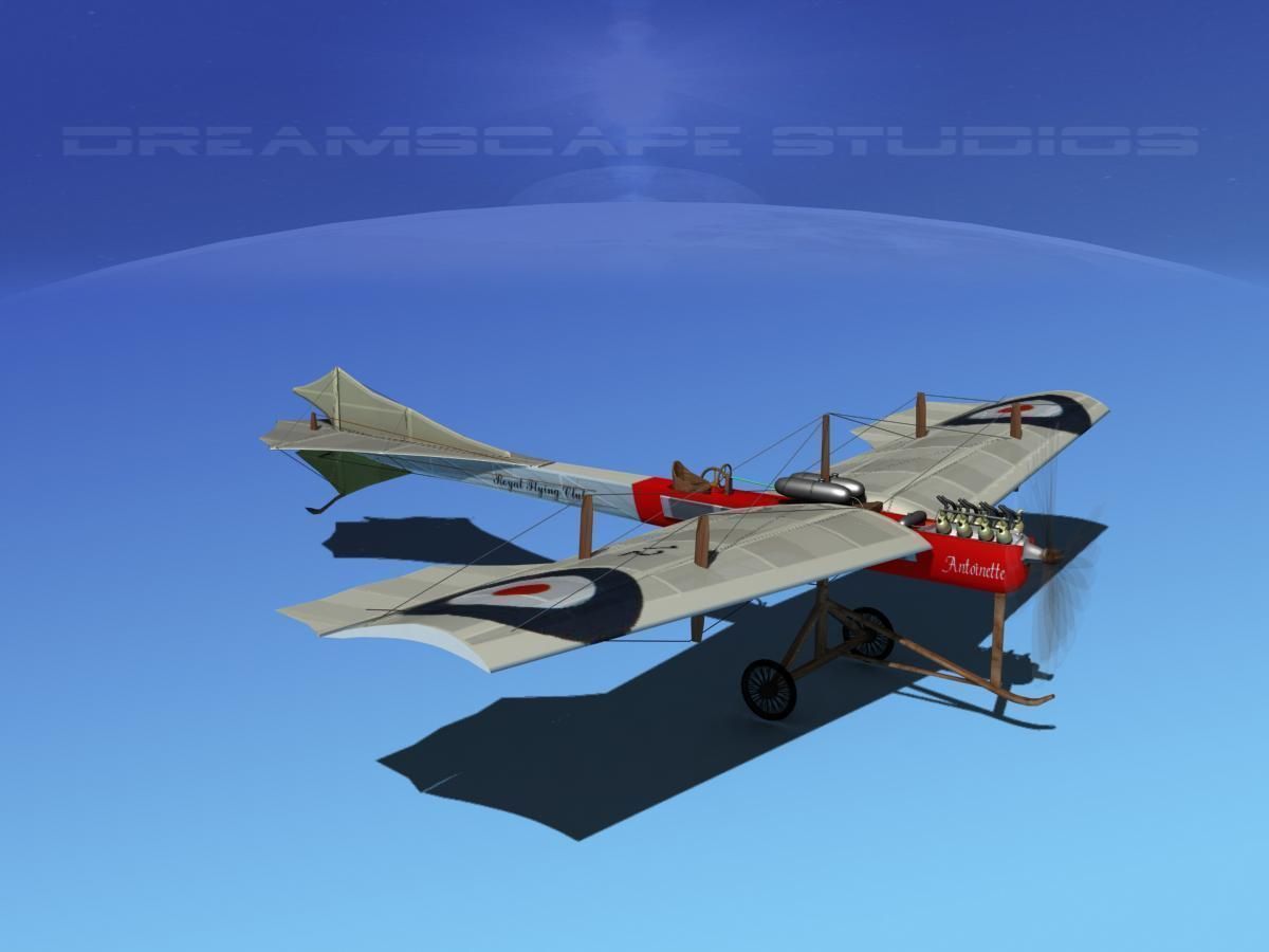 Antoinette Monoplane V02 3D model_3