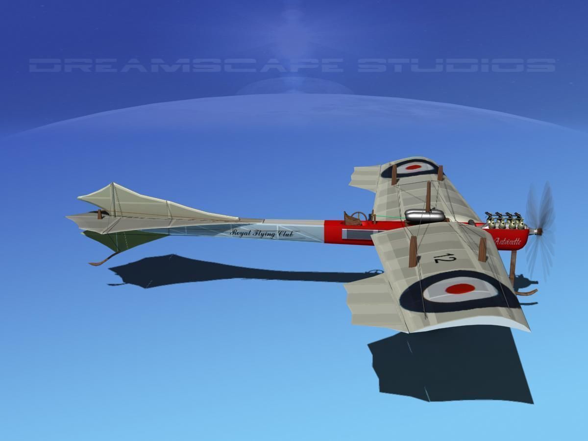 Antoinette Monoplane V02 3D model_4