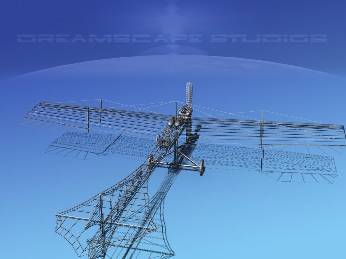 Antoinette Monoplane V02 3D model_13