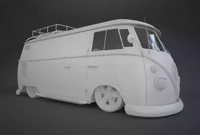VW T1 Custom Bus 3D model