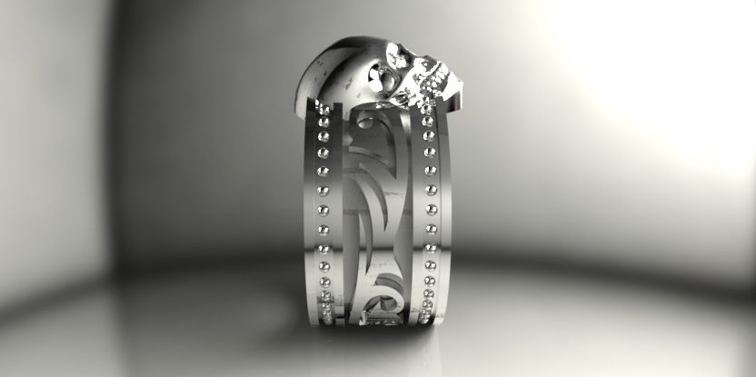 RING SKULL 3D print model_2