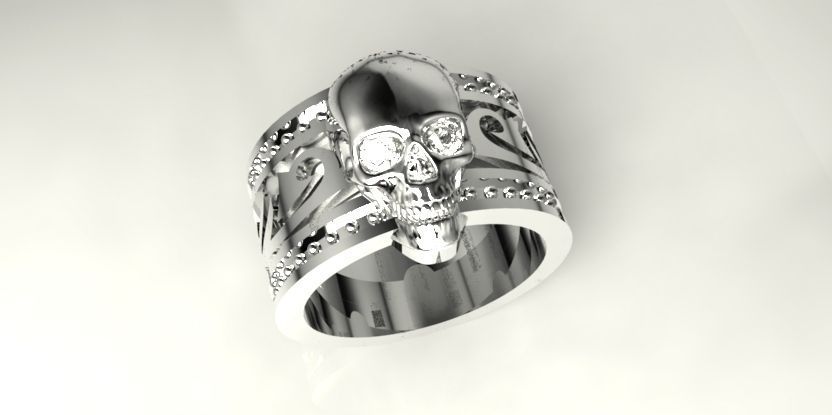 RING SKULL 3D print model_3