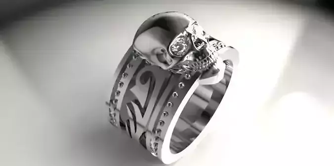 RING SKULL 3D print model