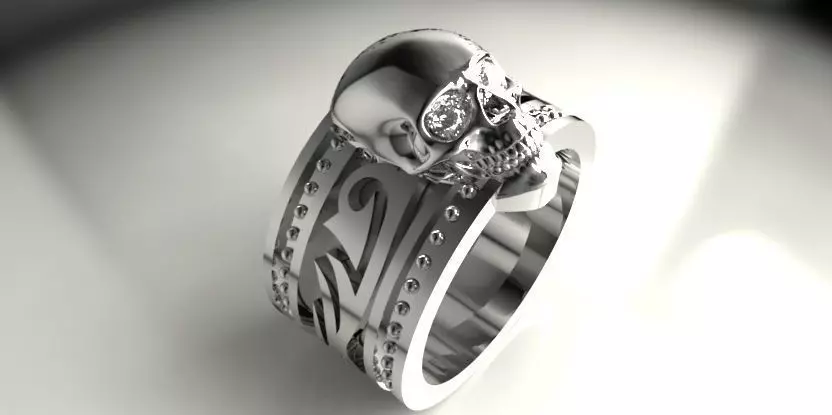 RING SKULL 3D print model_0