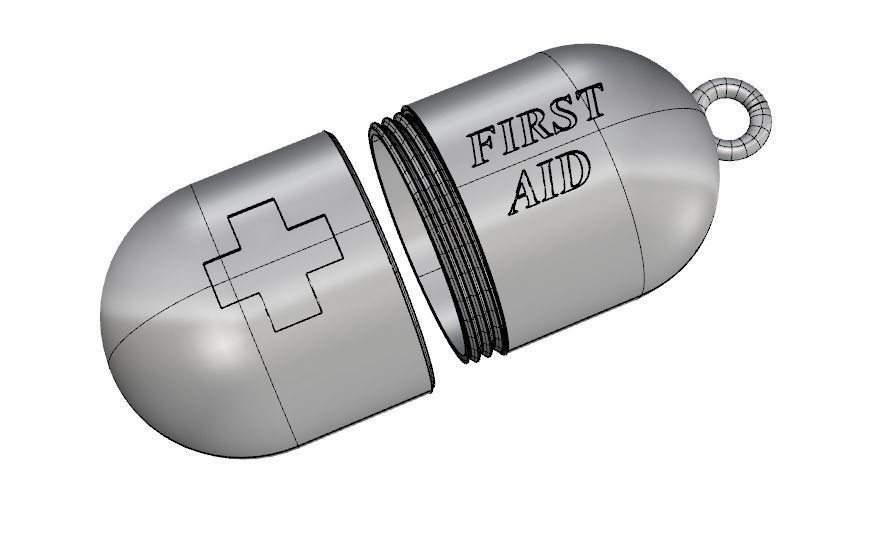 Storage Pill Pendant 3D print model