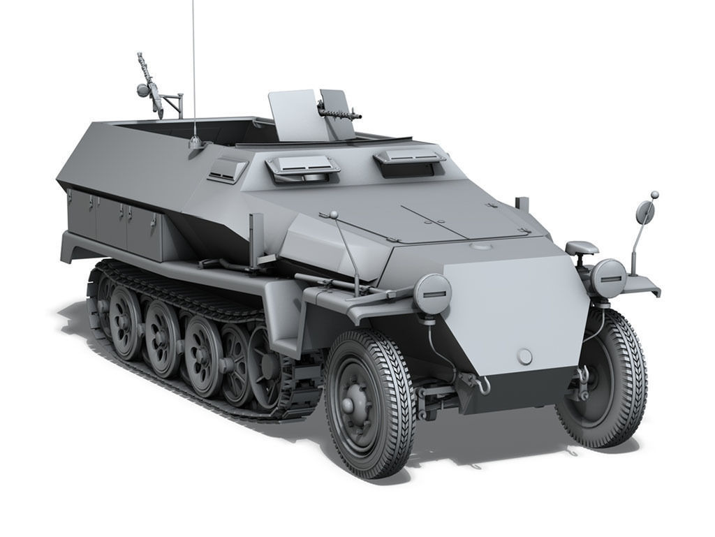 SD KFZ 251 1 - Ausf C - Hanomag Halftruck 3D model_5