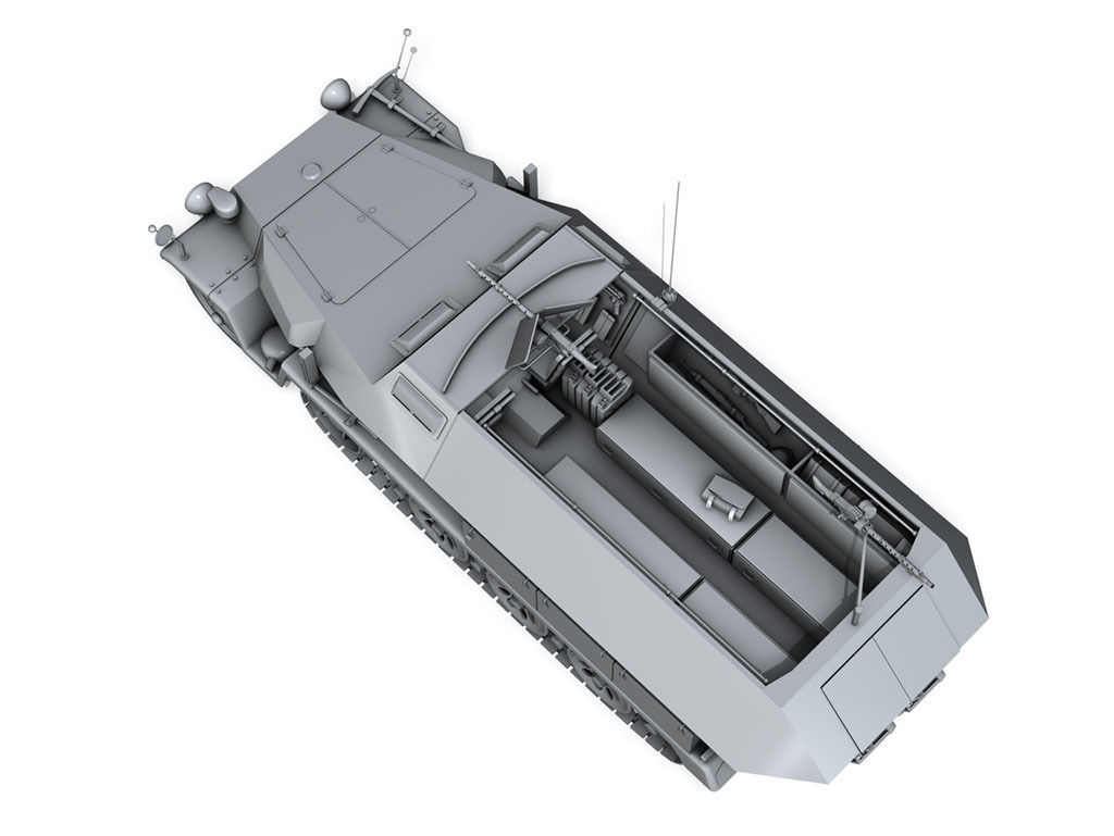 SD KFZ 251 1 - Ausf C - Hanomag Halftruck 3D model_8
