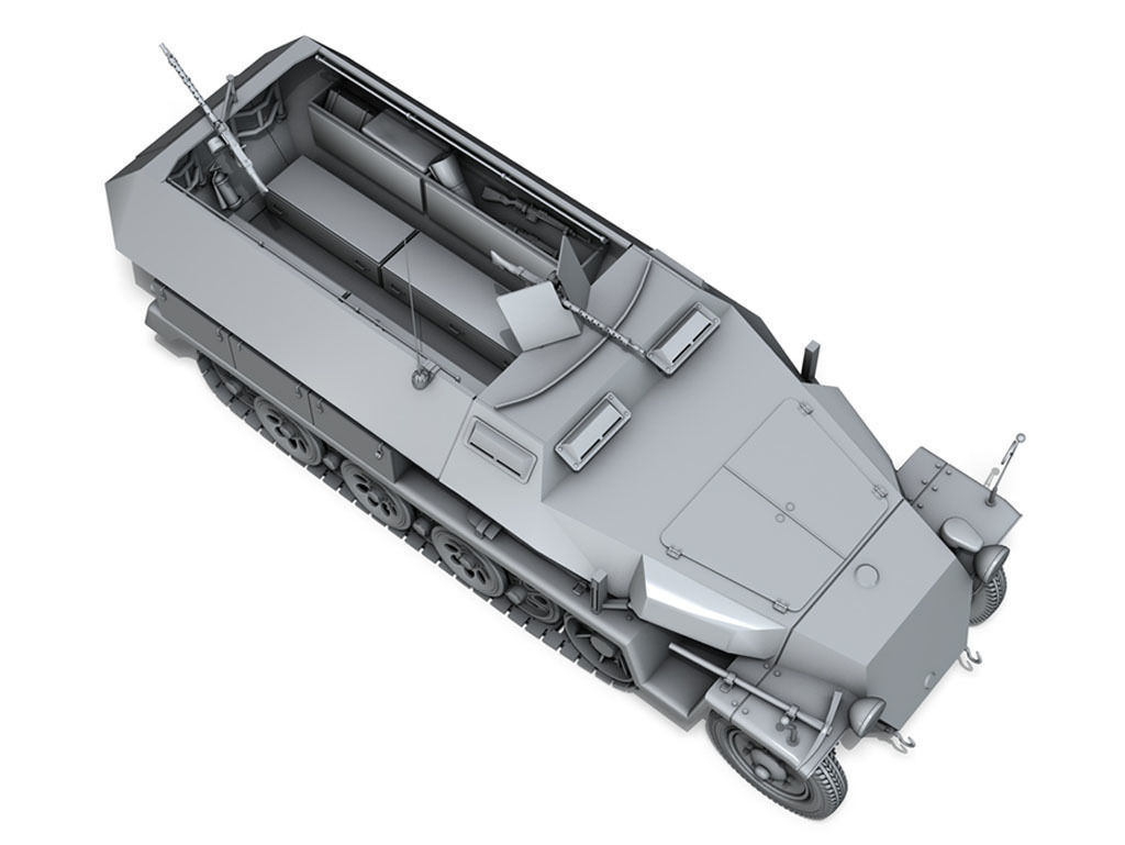 SD KFZ 251 1 - Ausf C - Hanomag Halftruck 3D model_9