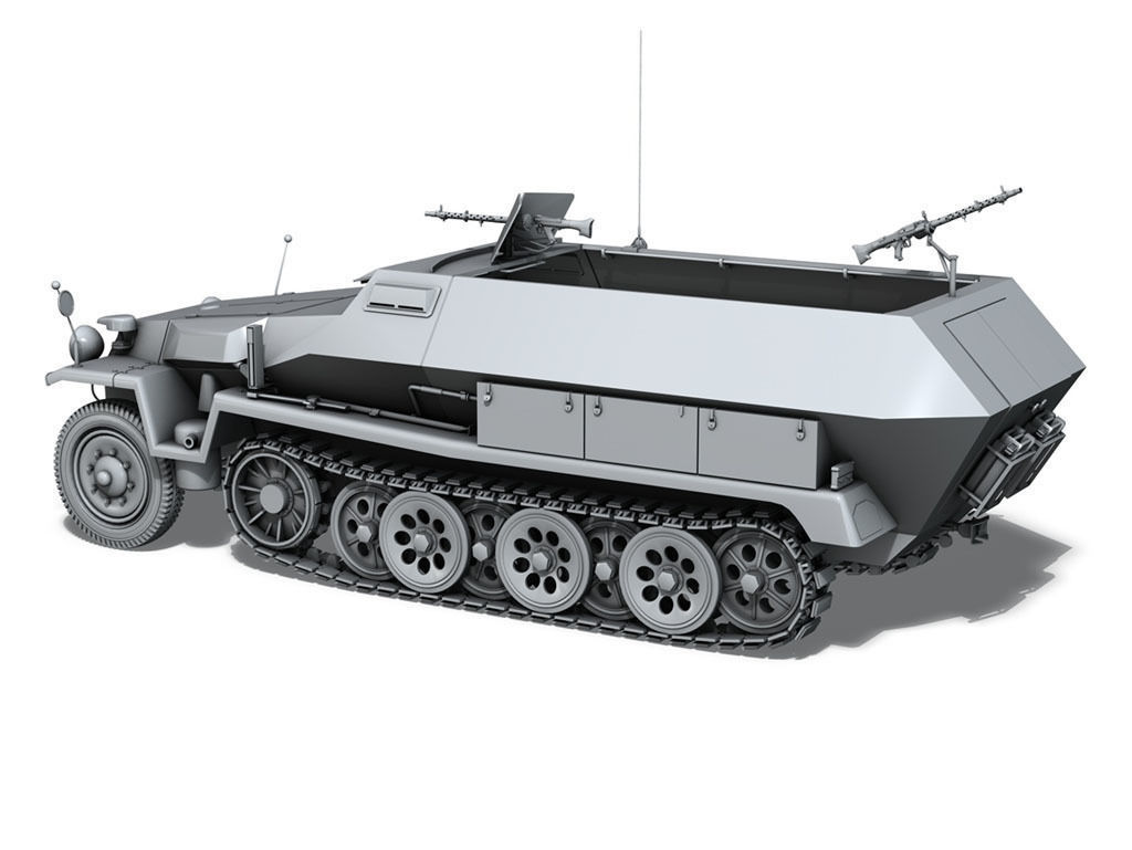 SD KFZ 251 1 - Ausf C - Hanomag Halftruck 3D model_6