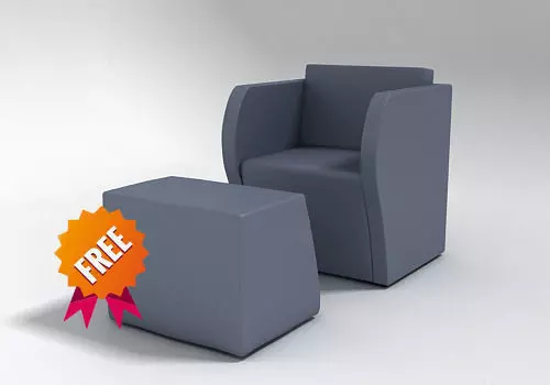 Armchair simple bridge Free 3D model