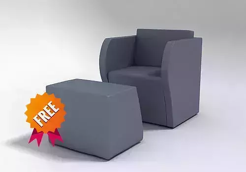 Armchair simple bridge Free 3D model