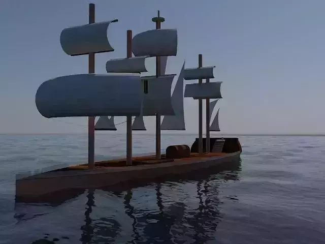 3D Boat sailing ship 3D model