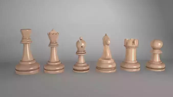 Chess Pieces Free 3D model