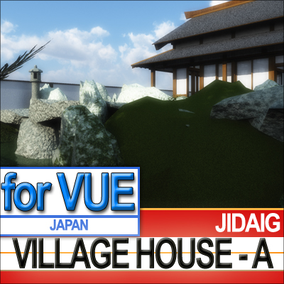 Japanese Village House Block A 3D model_3