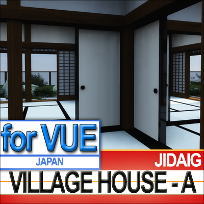 Japanese Village House Block A 3D model_6