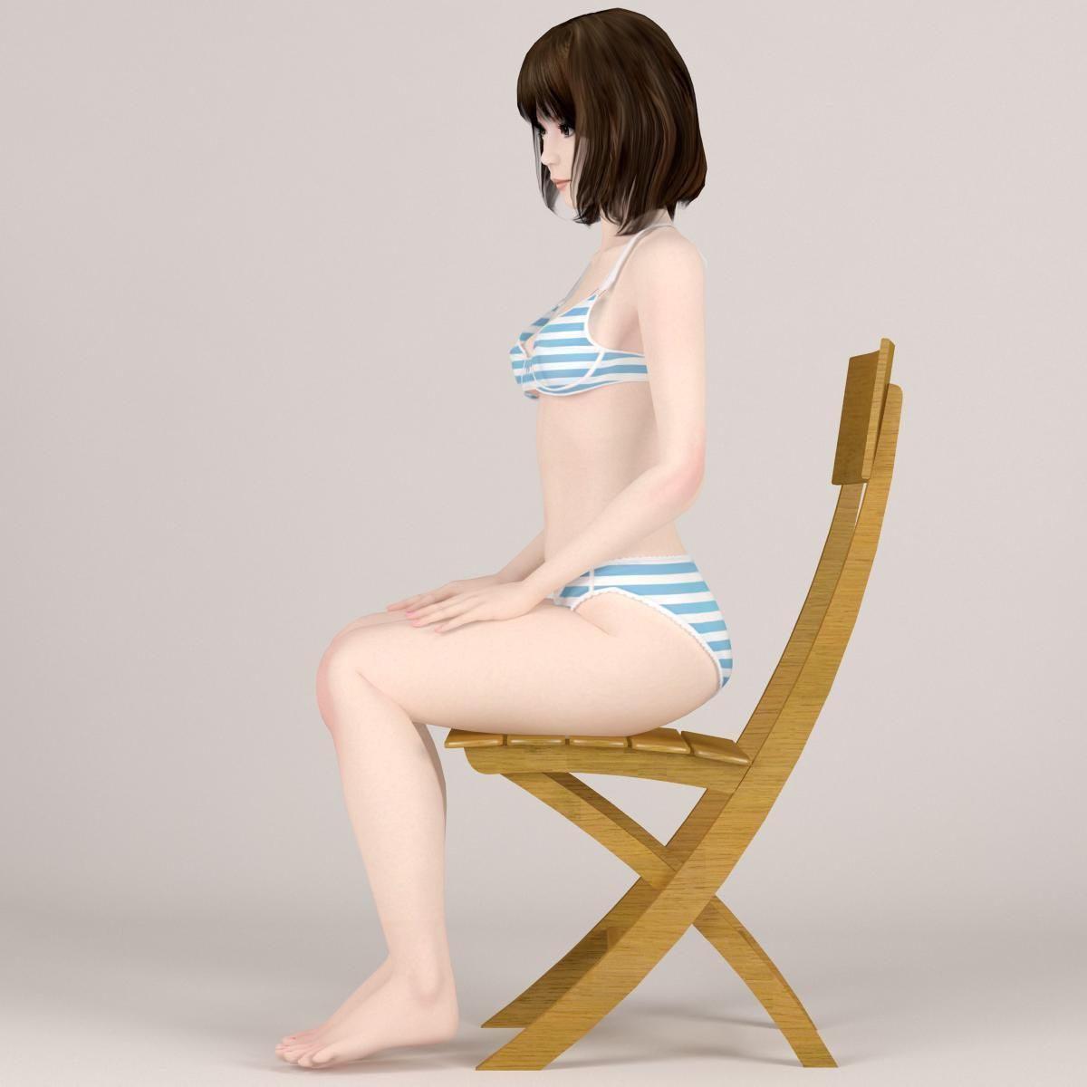 Mariko dress pose 05 3D model_9