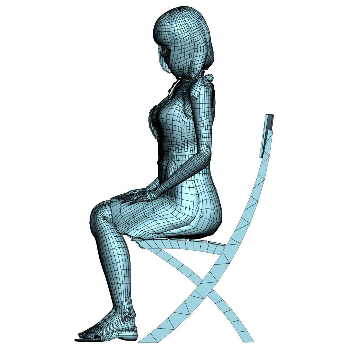 Mariko dress pose 05 3D model_13