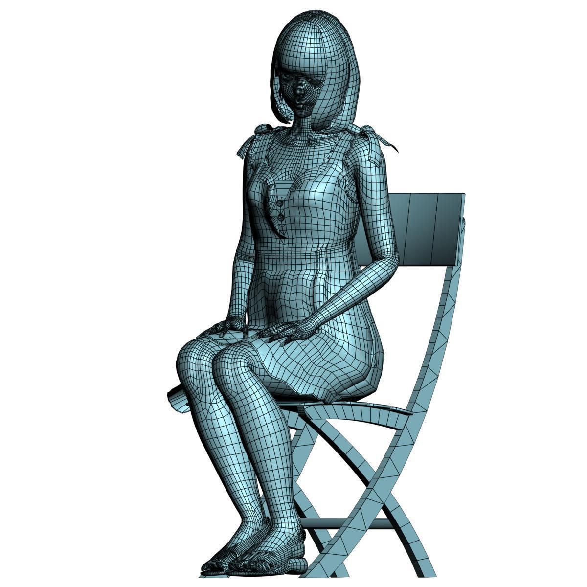 Mariko dress pose 05 3D model_12