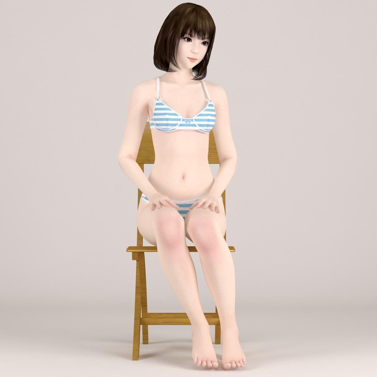 Mariko dress pose 05 3D model_3