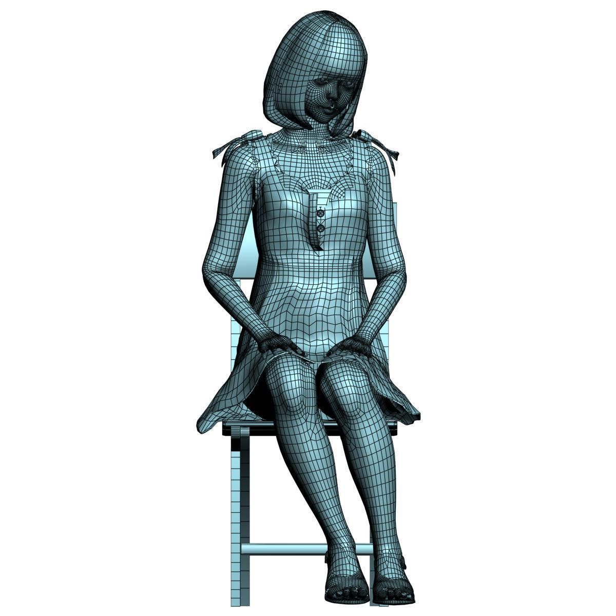 Mariko dress pose 05 3D model_11