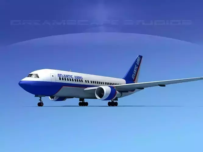 Boeing 767-100 Atlantic Aero 3D model